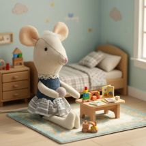Süße kleine Maus Plüschtiere 17 cm gefüllte Plüschtier Babyspielzeug Puppe Baby begleiten Schlafspielzeug Geschenke für Kinder
