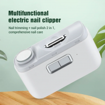 Tagliaunghie elettrico con luce a LED 2in 1 Tagliaunghie automatico per smerigliatrice per unghie per mini strumenti per manicure per adulti per bambini Cura delle unghie