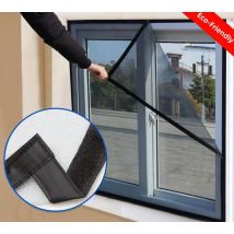 Schwarzes Fenster-Moskitonetz, selbstklebend, Anti-Mücken-Fenstergitter, Netz, Anti-Insekten-Luft-Tüll, unsichtbare Mücken und Fliegen