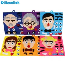 30 cm/11,8 in Ändern Gesicht 3D Puzzle Lustiges Spiel Kinder Montessori Lernen Pädagogisches Spielzeug für Kinder Gesichtsausdruck Aufkleber