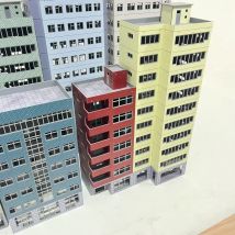 HO Scale 1/87 City Sand Table Train Scene Plastic Assembly Building Model Diy  Toy