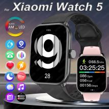 Für Xiaomi Uhr 5 Smart Uhr Männer Frauen HD AMOLED HD Display Herzfrequenz Bluetooth Anruf 100 + Sport Modi wasserdichte Smart Uhr