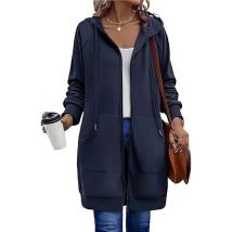 Frauen Einfarbig Lange Sleeve Zipper Mit Kapuze Sport Sweatshirts 2025, Herbst Neue Mode Weibliche Lange Hoodies Kleidung Mäntel Tops