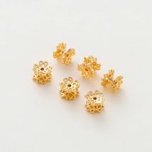 10 Stück 4,5 x 5,5 mm 18 Karat Goldfarbe Messing Zylinder Spacer Perlen Armband Perlen für Schmuckherstellung Zubehör DIY Erkenntnisse Zubehör