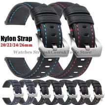 20mm 22mm 24mm 24mm Sailcloth Nylon Watchband for Panerai for Omega for Tudor Men's Women Canvas Fabric Watch Strap Accessories