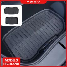 Kofferraummatten für 2024 Tesla Neues Modell 3+ Highland TPE Piano Key Style Vorderer hinterer Kofferraum Frunk Storage Wasserdichte Schutzpolster
