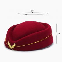 Beret Hat Women Formal Uniform Caps Air Hostesses Hat Stewardess Hat Accessory Party Hats Costume Accessories