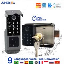 Outdoor Tuya Wifi Wasserdichte Intelligente Türschloss Fingerprint Sensor Digitale Code IC Karte Elektronische Tor Schloss Unterstützung TTLock/Alexa