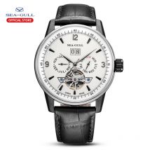 Reloj Seagull para hombre, reloj mecánico automático, informal, de negocios, volante hueco, esfera multifunción, reloj para hombre 219.328
