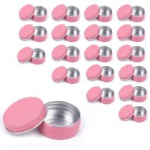 50Pcs 5/10/15/30g Aluminum Tin Jars Empty Candle Pot Lip Balm Cosmetic Container Pink Metal Spice Jar Skincare Refillable Bottle