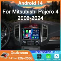 Car Radio Android 14 For Mitsubishi Pajero 4 V80 V90 2006 - 2014 Carplay Auto GPS Multimedia Video Player 4G WIFI Head Unit QLED