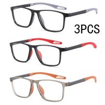 3PCS Moda Classica Affari Occhiali da lettura Uomo Lettori con montatura quadrata Occhiali Occhiali da presbiopia con lenti ultraleggere da +1.0 a 4.0