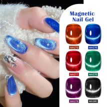 6pc Glitter Katze Magnetische Nagel Gel Polnischen Set Semi Permanent Nail art UV Magnetische Gel Kit Soak Off Nagel liefert Vernis Design