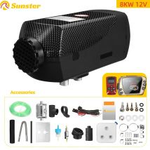 Sunster Riscaldatore ad aria diesel 8KW 12V Riscaldatore di parcheggio per auto universale Autonomia con monitor LCD remoto Trasmissione vocale per Mot