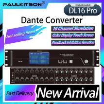 Paulkitson DL16 Dante Box Audio Network Transmission Box Supports16 Analog Balanced Input And Output For Audio Equipment System