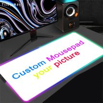 DIY Große LED Schreibtisch Matte XXL Computer RGB Mousepad Punk Stil Hintergrundbeleuchtung Tastatur Matte Tisch Teppich Gaming Maus Pad Mausepad CUSTOM