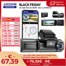 Actualización AZDOME M550 Pro Dash Cam 4K Dashcam frontal Auto 5,8 Ghz Wi-Fi GPS G-sensor coche DVR 6 IR visión nocturna Monitor de estacionamiento