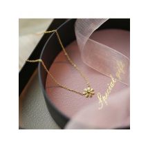 316L Stainless Steel New Fashion Upscale Jewelry Sweet Gold Color Daisy Flowers Charms Chain Choker Necklaces Pendants For Women