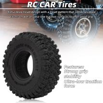 RCXAZ RC Rock Climber 52 mm Reifen 1,0 Zoll weiche Gummireifen Schmutzreifen für 1/18 1/24 RC Crawler Axial SCX24 TRX4M Upgrade-Reifen