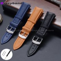 Echtes Leder Litschi Grain & Lambs Grain Uhrenarmband 12mm 14mm 16mm 18mm 20mm 22mm Armband für Amazfit GTS Uhren Zubehör