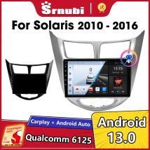 Srnubi Android 13 Carplay Radio samochodowe do Hyundai Solaris Verna Accent 1 2010 - 2016 Odtwarzacz multimedialny 2 Din GPS 4G DVD Jednostka główna