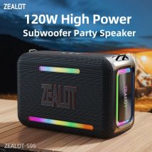ZEALOT-S95 Altoparlante Bluetooth portatile impermeabile 120W ad alta potenza RGB Luce colorata Subwoofer wireless 360 Suono TWS TF Boom Box