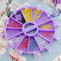 6-Gitter-Palette, Diamant-Malerei-Tablett-Set, große Kapazität, Bohrplatte, Diamant-Malstift, Perlenplatten, Kreuzstich-Werkzeuge