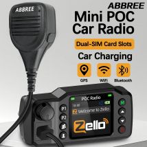 ABBREE GP-8900 PLUS Global POC Network Mini Radio móvil Zello GPS Android Bluetooth WiFi distancia ilimitada 4G/3G/2G Radio de coche