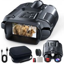 Binocolo per visione notturna 4K Schermo da 3 pollici Zoom digitale 8X con luce tattica 5000mAh Occhiali notturni per visione a infrarossi ricaricabili
