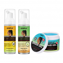 GOIPLE 2 Stück 60 ml Locks & Braid Foam Control und 100 g Teebaum-Minzduft-Zopfgel Styling Loc Twist Foam Mousse mit starkem Halt