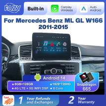 Android 14 Auto Carplay Touchscreen für Mercedes Benz ML GL W166 X166 2011-2015 Auto Video Radio GPS Navigation Stereo 4G WIFI