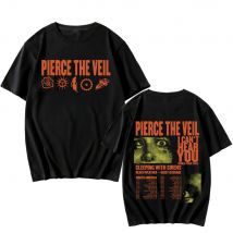 Pierce The Veil I Can’t Hear You World Tour T-Shirts Zwei Seiten Unisex Baumwoll-T-Shirts Männer Frauen Musik-T-Shirts Rockband Punk Tops