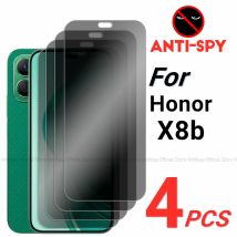 2/4PCS Privacy Protezione Dello Schermo Per Honor X8b Anti-Spy Vetro Temperato Per Honor X8b 4G Privacy Pellicola di Vetro Del Telefono Per Honor X8b