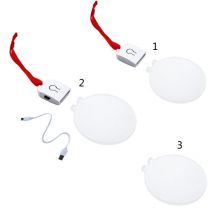 Ornamenti natalizi rotondi in acrilico non finiti Pendente a sublimazione della luce a LED fai-da-te