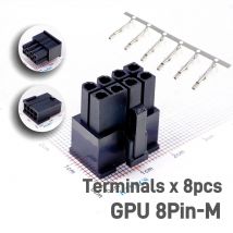 10 stücke 8 Position 8 Pin 4,20mm männliches Gehäuse pcie pci-e gpu 8 p Stroma schluss schale 80 stücke Kontakt klemme verzinnt