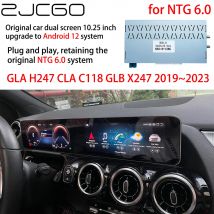 ZJCGO Original Dual 10,25 Zoll Bildschirm Upgrade Android 12-Systemschnittstelle NTG 6.0 für Mercedes Benz GLA H247 CLA C118 GLB X247