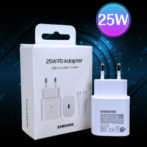 Oryginalna ładowarka Samsung 25W Super Fast Charge Type-C EU Adapter do telefonu Galaxy S23 S22 Plus S21 S20 FE Note 20 10+ A54 A34 5G