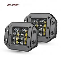 ERUS 2x 5" Flush Mount LED Work Light Bar Off Road 12V 24V 40W Spot Beam LED Pods Light Bar for Car Truck Atv Jeep Headlight