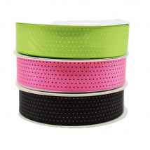 Satin Printed Dots Ribbon 7/8" 22 MM  Wedding Decoration DIY Tape Gift  Red Black White  Tan