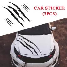 Monster Claw Car Hood Sticker Creative DIY Reflective Stickers Devil Paw Scratches Stripe Decal Stickers Cross Car Decoration