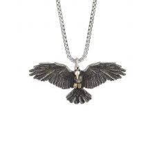 [316L Stainless Steel] 2022 Fashion, Simple, Compact and Exquisite Crow Raven Eagle Men's and Women's Pendant Necklace Gift