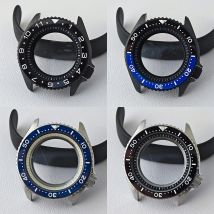 42mm Case Men's Watches Silvery/Black Case Fit NH3series NH36 Movement Watch Box Stainless Steel Plane Glass Fits 22mm Strap