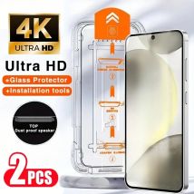 2 pezzi in vetro temperato per Samsung Galaxy S25 S24 S23 Ultra S21 S22 Plus protezione schermo kit di installazione e pulizia senza bolle