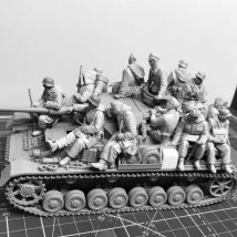 Modellbausatz aus Druckgussharz im Maßstab 1:35, Militärthema, Panzersoldaten-Set (kein Panzer), unmontiert, unbemalt