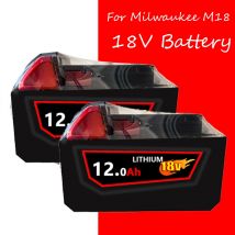2026 FOR Milwaukee 18V battery M18-HB3 high energy battery  12AH , FOR original Milwaukee M12-18FC charger 48-11-1815