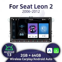 2Din Android Radio per Seat Leon 2 2006-2012 9 "Schermo Wireless Carplay Auto Multimedia Navigazione GPS Stereo Autoradio Unità principale