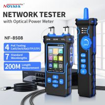 NOYAFA NF-8508 Tester per cavi di rete Localizzatore per cavi Ethernet con OPM VFL PoE Checker Misura la lunghezza Wiremap Tester Strumenti di rete