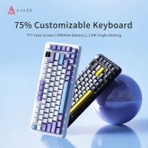 Teclado mecánico para juegos AJAZZ AK820MAX, inalámbrico, Bluetooth, todas las teclas, intercambio en caliente, teclado con detección ambiental, para juegos y oficina