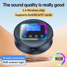2026 Neuer Bluetooth 5.4 Audio-Sender und -Empfänger 2-in-1 Kabelloser Adapter mit LCD-Bildschirm AUX/RCA/TF für PC TV Auto-Lautsprecher