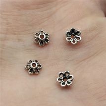 100pcs 5x5mm Perlen Kappe Korn-endstöpsel Ergebnisse Hohl Blume Metall Charms Bead Caps Für Schmuck, der
